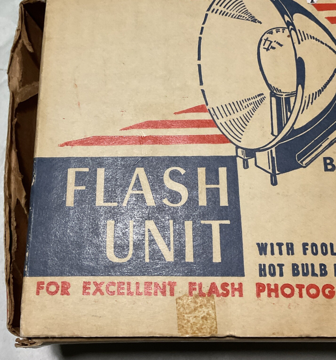 Vintage Flash Unit B-110 Reflector Original Box – No Bulb