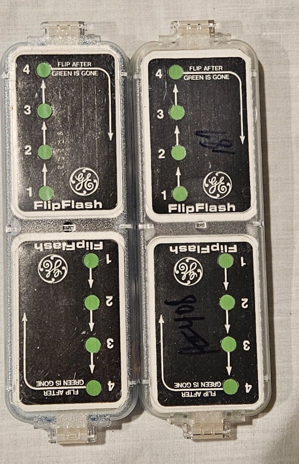 Vintage 4 General Electric FlipFlash Bars