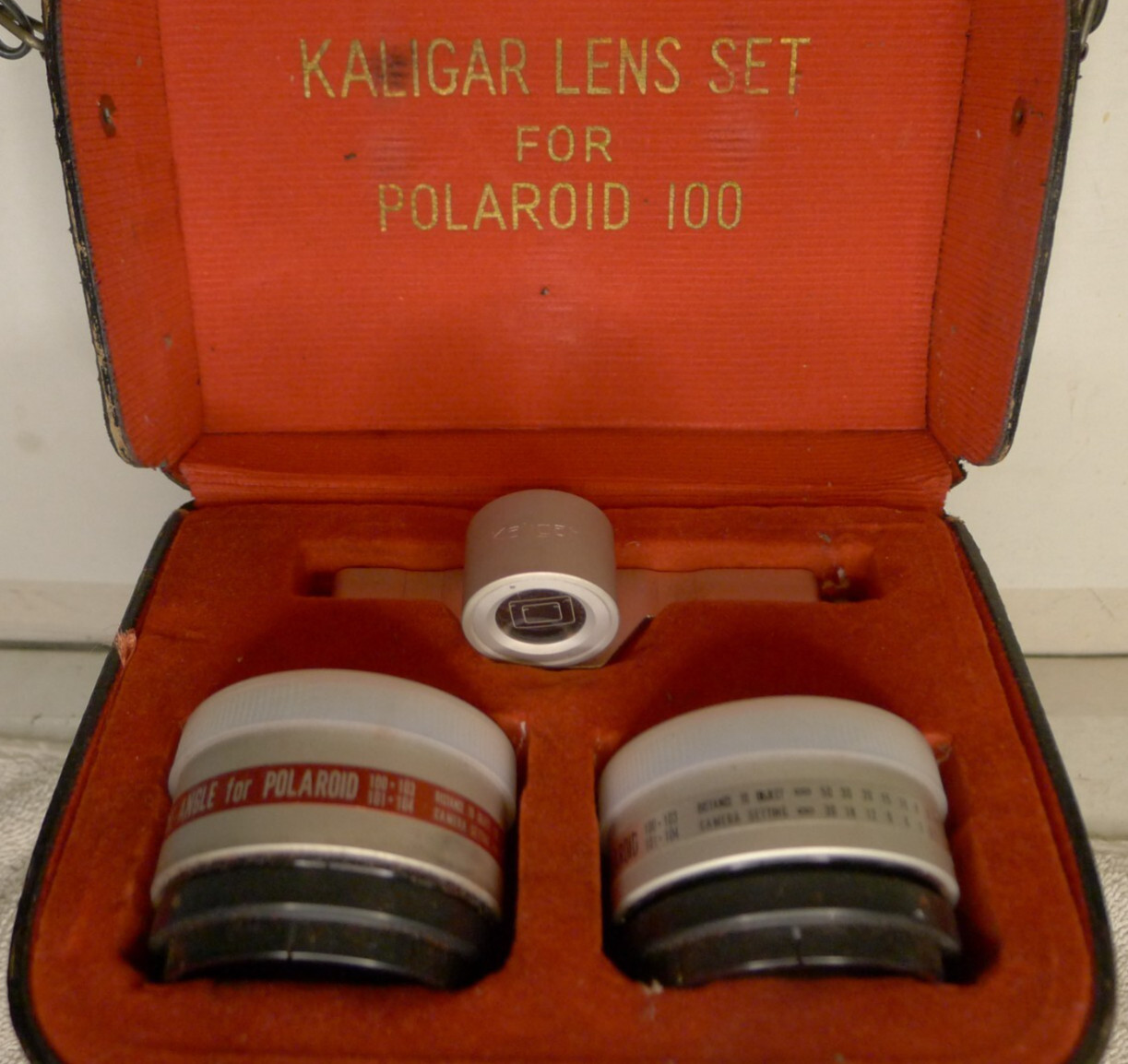 Kaligar Aux Lens Set for Polaroid Model 100 101 103 104 Camera with Case
