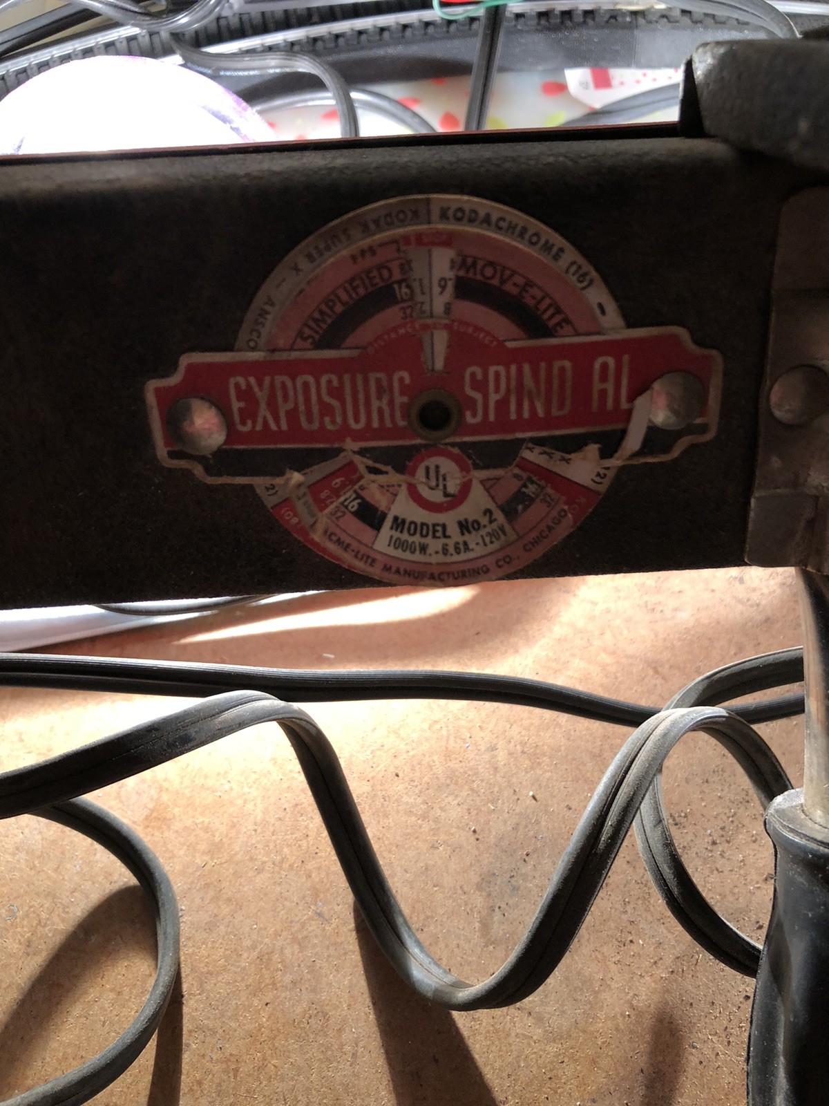 Vintage Mov-E-Lite Model ACME-LITE Chicago Movie Lighting takes 2 Bulbs Works