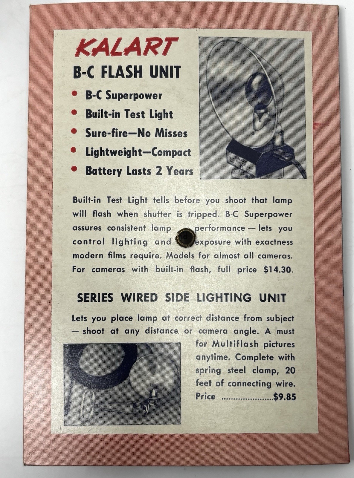 KALART COMPAK SPEED FLASH in Box with CABLE BULB INSERTS SUNLIGHT GUIDE VINTAGE