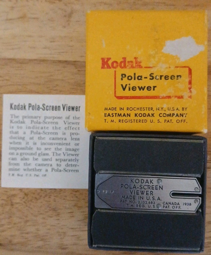 Kodak Pola-Screen Viewer in Original Box & Instructions
