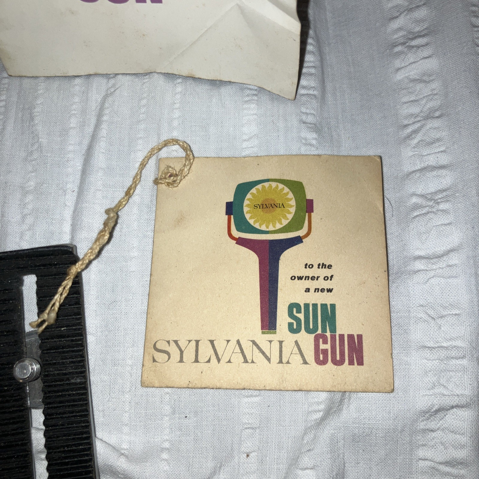 Vintage Sylvania Sun Gun Movie Light SG-1 Handheld Video Camera Lamp 120V Tested