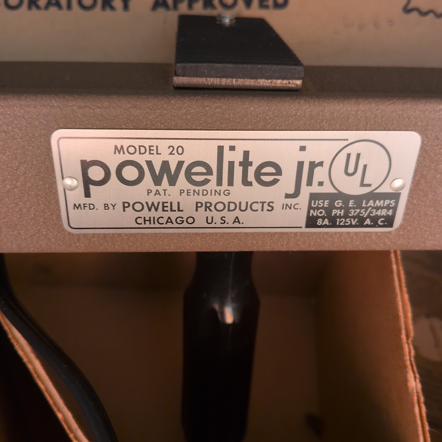 Vintage Powelite Jr 2 Lamp Movie Light Bar w Handle – Tested – Powell Products