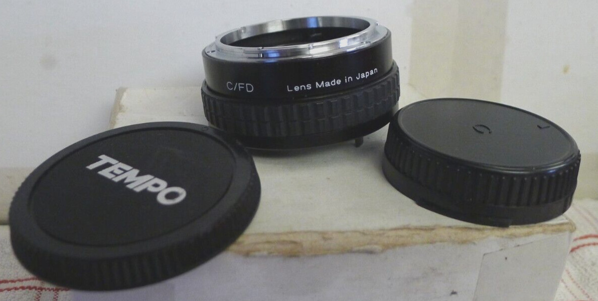 Tempo 2X Tele Converter MC +Both End Caps for Canon FD – Made in Japan