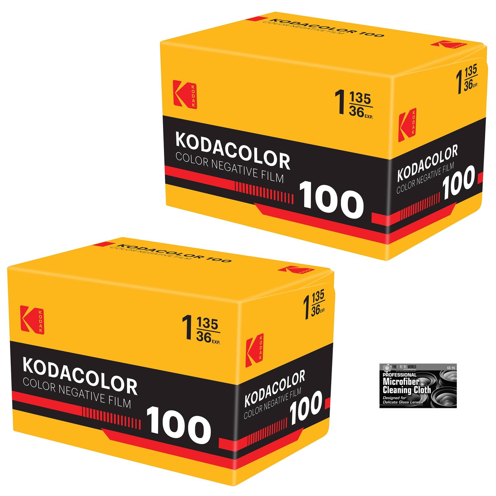 Kodak Kodacolor 100 Color Negative Film (35mm Roll Film, 36 Exposures) – 2-Pa…