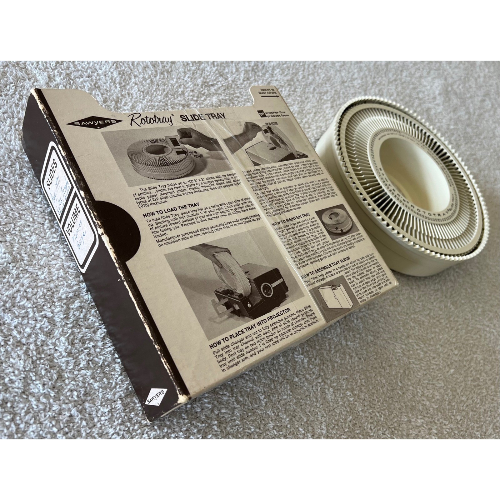 Sawyers Rototray 100 Slide Tray Carousel Projector Vintage Photography Accessory