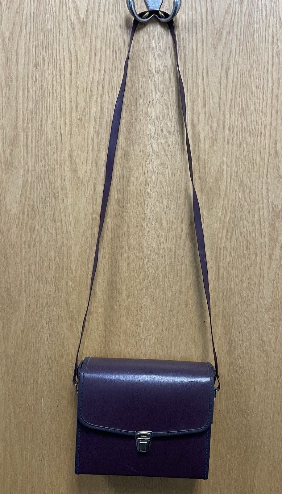 Vintage Sears Binocular Case Hard Shell Burgundy Leatherette Made In Japan Rare