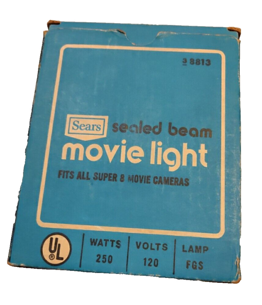 Sears Vintage Sealed Beam Movie Light Working Protective Guard