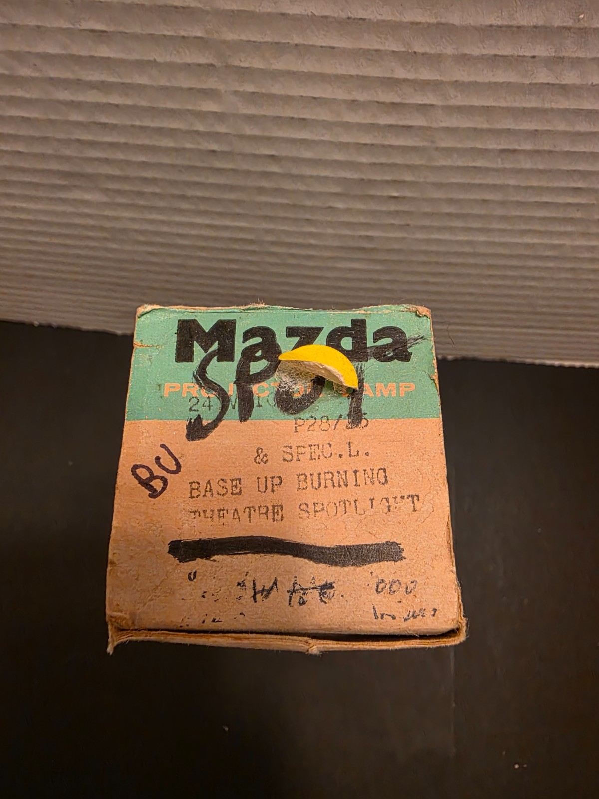 Vintage Mazda Projector Lamp A-E-I England Base Up Burning 240V NOS