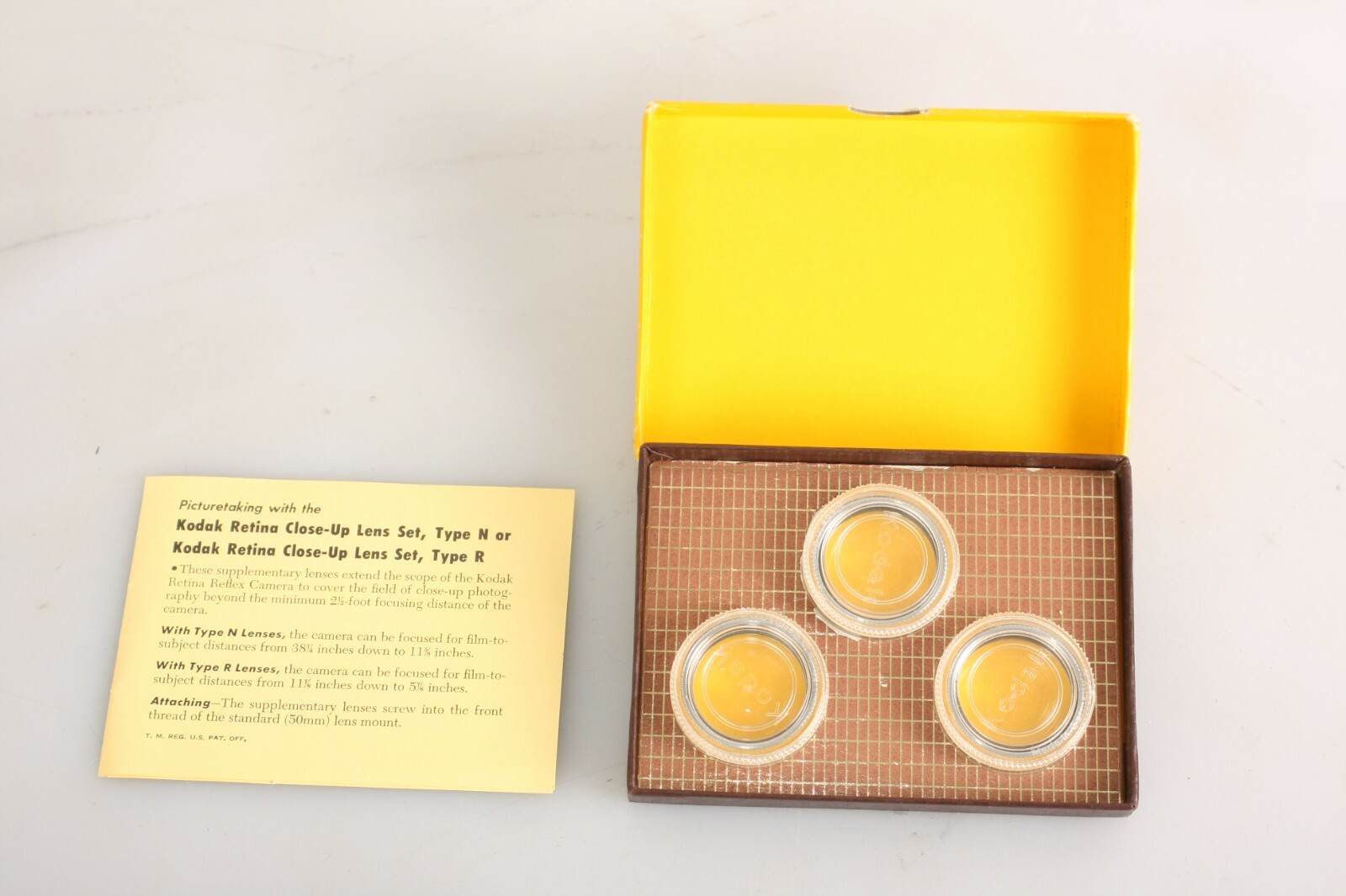 Kodak Retina Close-Up Lens Set – Type R – Original Kodak Vintage 32mm