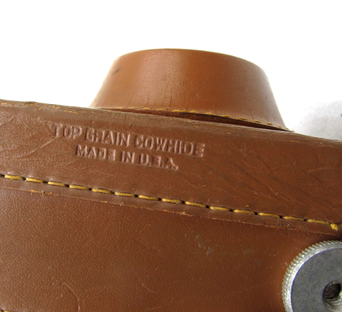 Lot 2 Vintage Camera Cases Light Brown Leather 1 Top Grain Cowhide Argus & Kodak