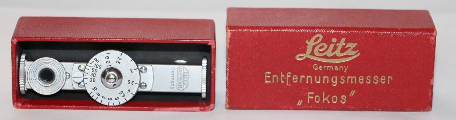 Leica FOKOS Rangefinder VERY NICE In Original Red Box Free USA Shipping