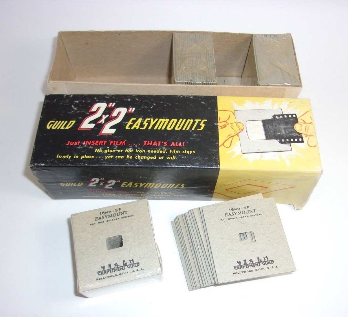 Guild vintage 16mm film SF Easymount 2″ x 2″ mount Lot