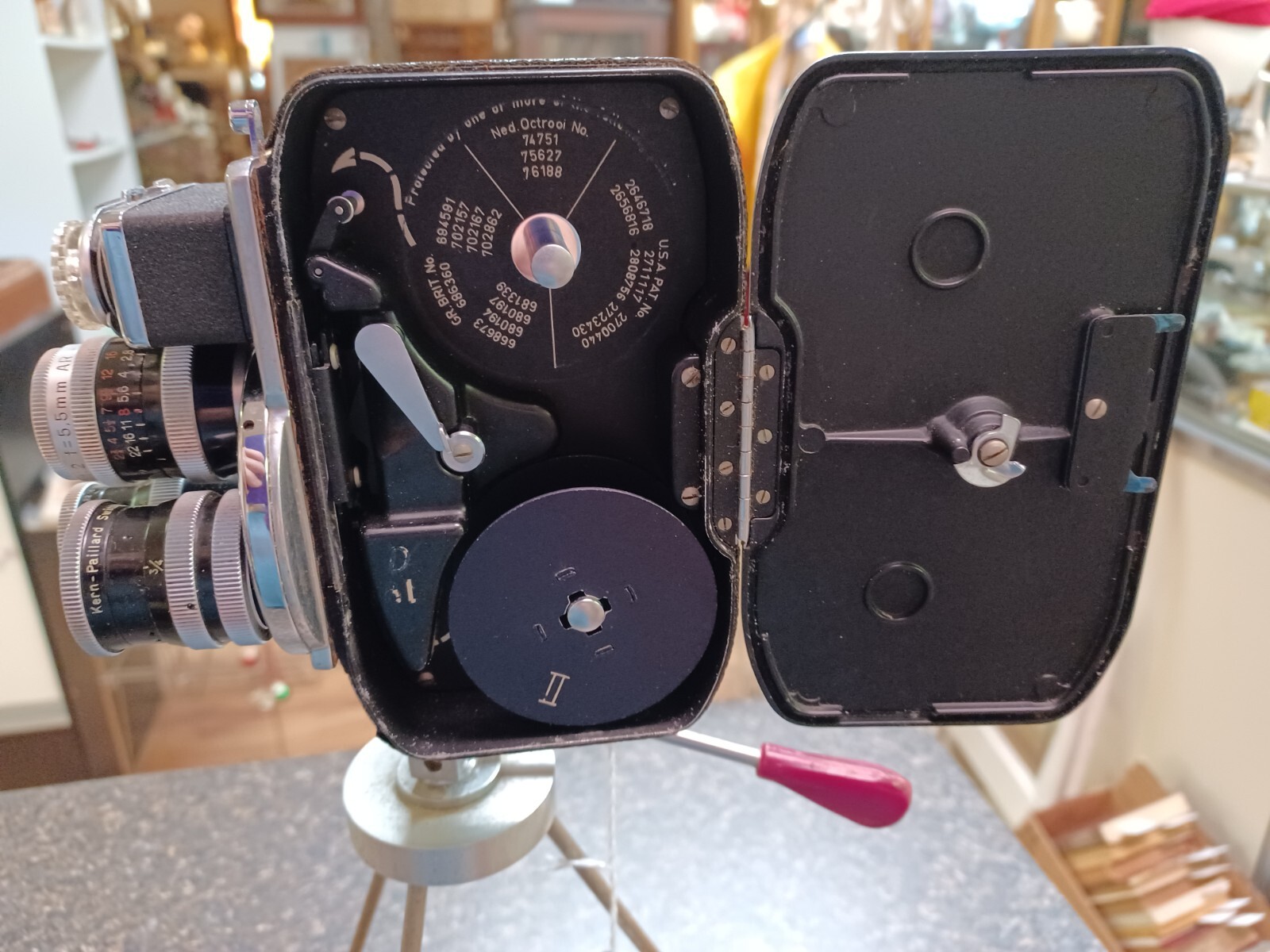 Swiss Bolex Paillard 3 Lens Camera & Tripod
