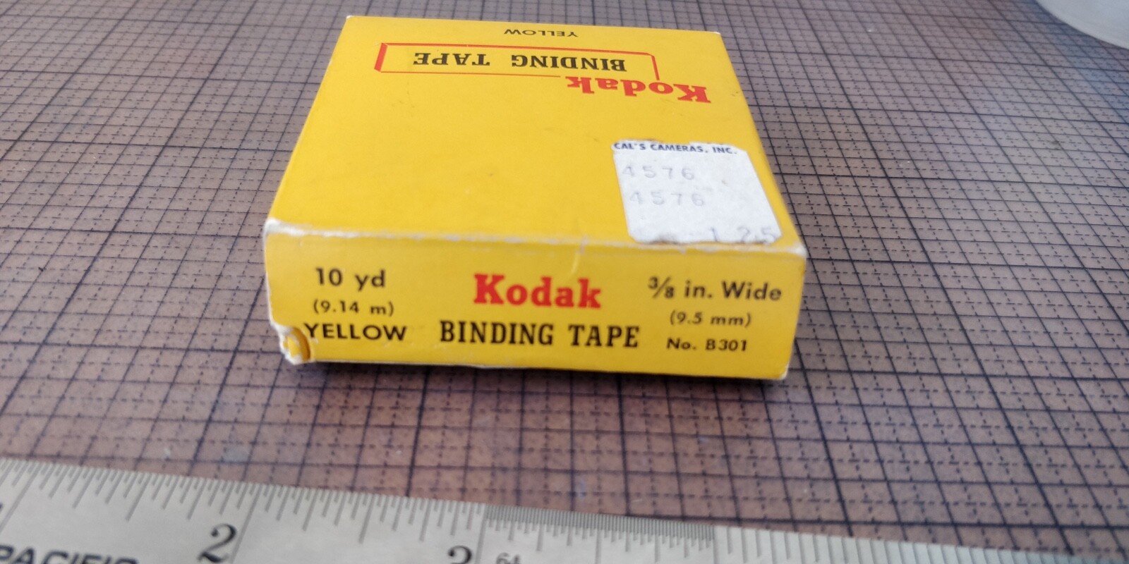 Vintage – Kodak NOS 10yd 3/8″ Wide Yellow Binding Tape – From 1974
