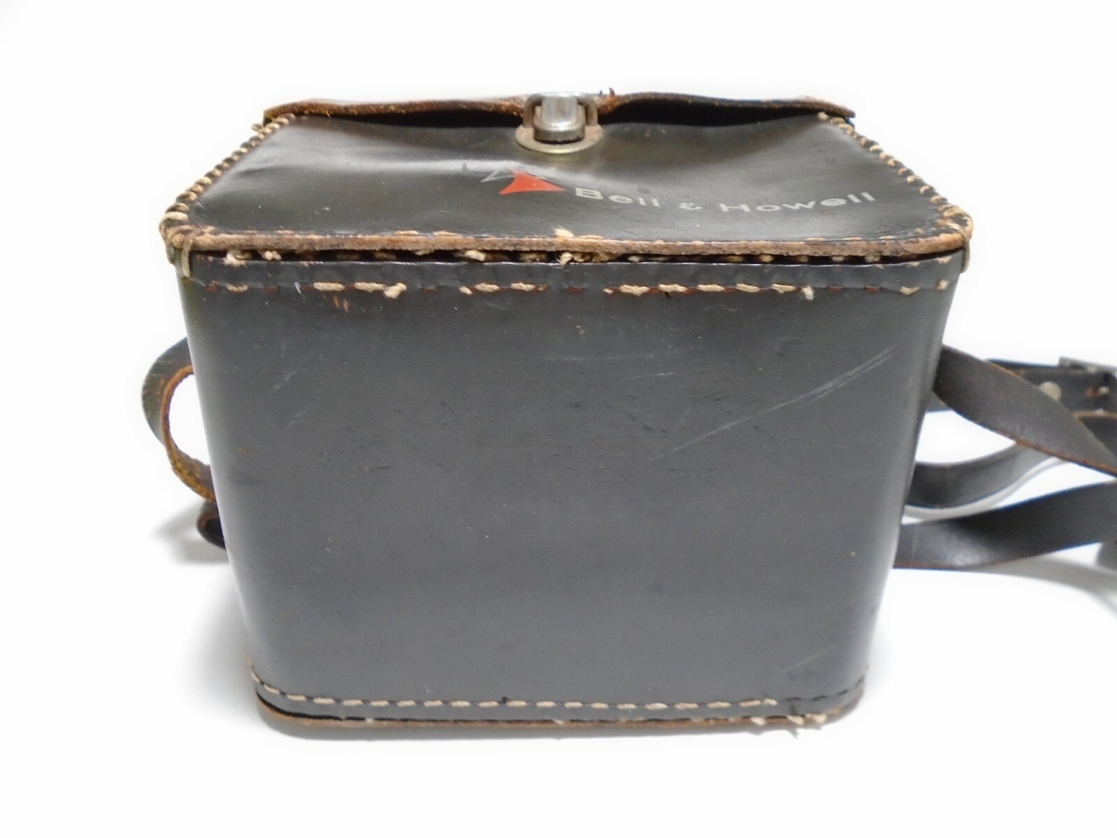 Vintage Bell & Howell Leather Camera Case with Adjustable Strap 6.25″ x 6″ x 4″