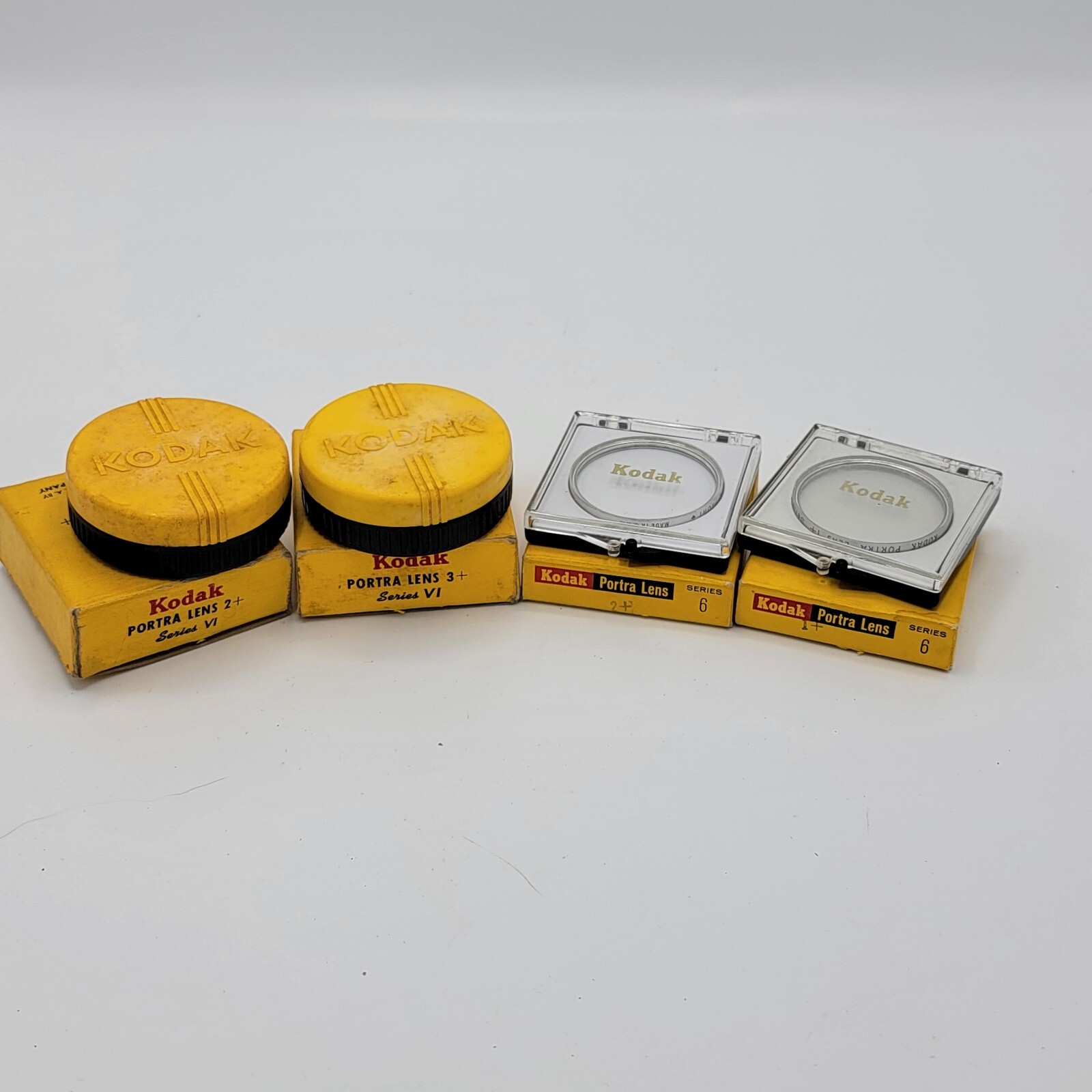 Kodak Series VI Portra Lens Lot of 4, includes Lens, Plastic Cases & Boxes READ