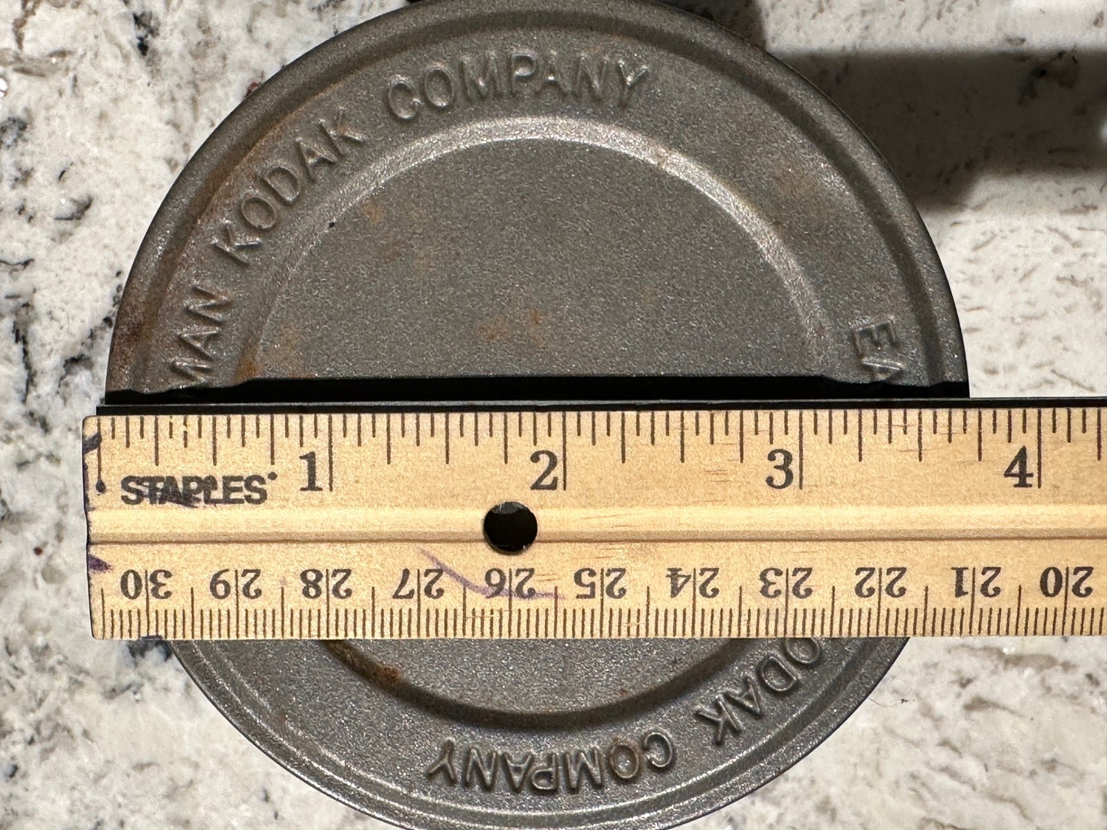 EASTMAN KODAK Vintage Film Company Cannister 4″ Case Tins X2 For Reel Storage