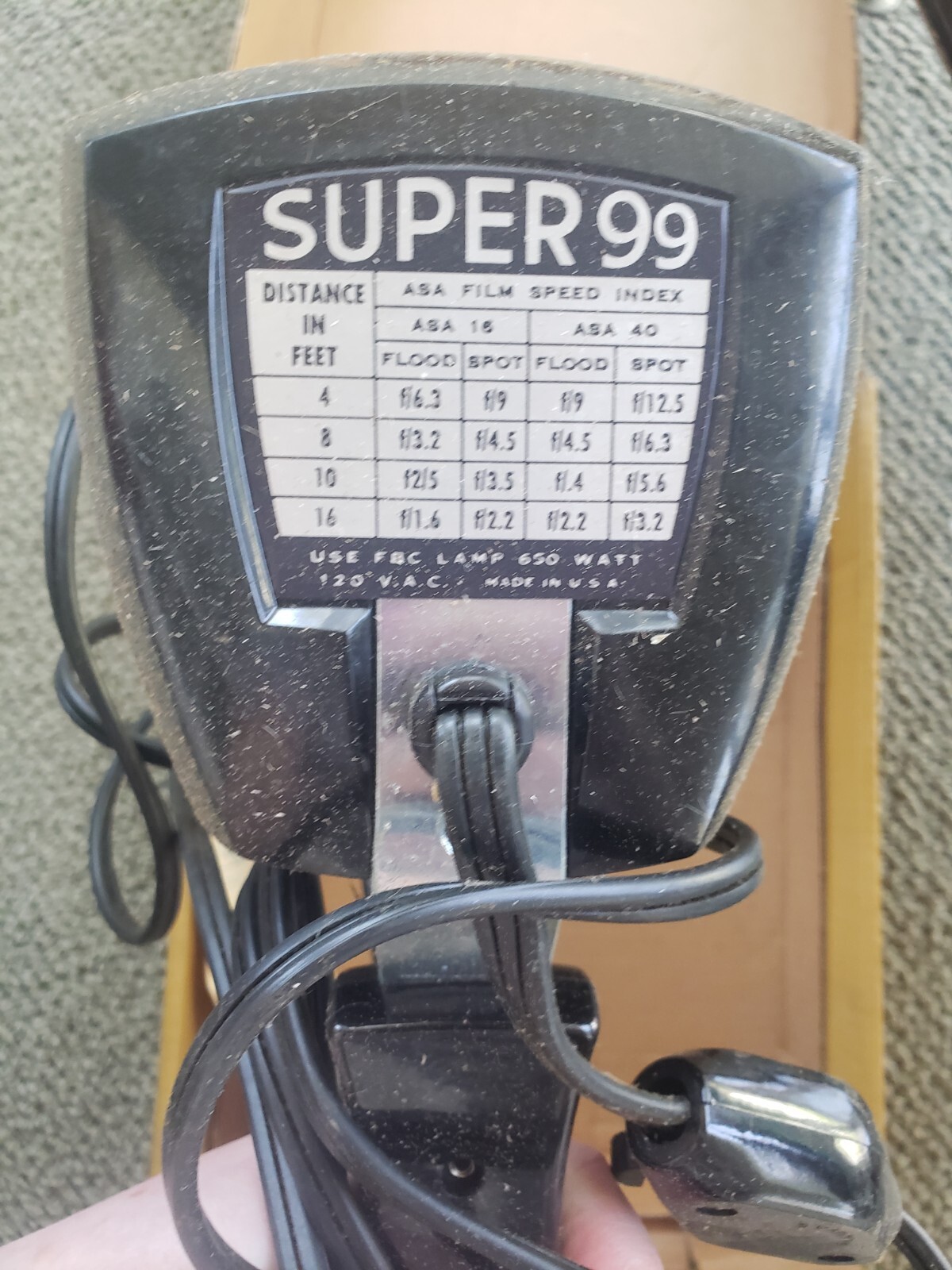 Super 99 Movie Light from General Electrics (GE) Vintage 1960s 650W