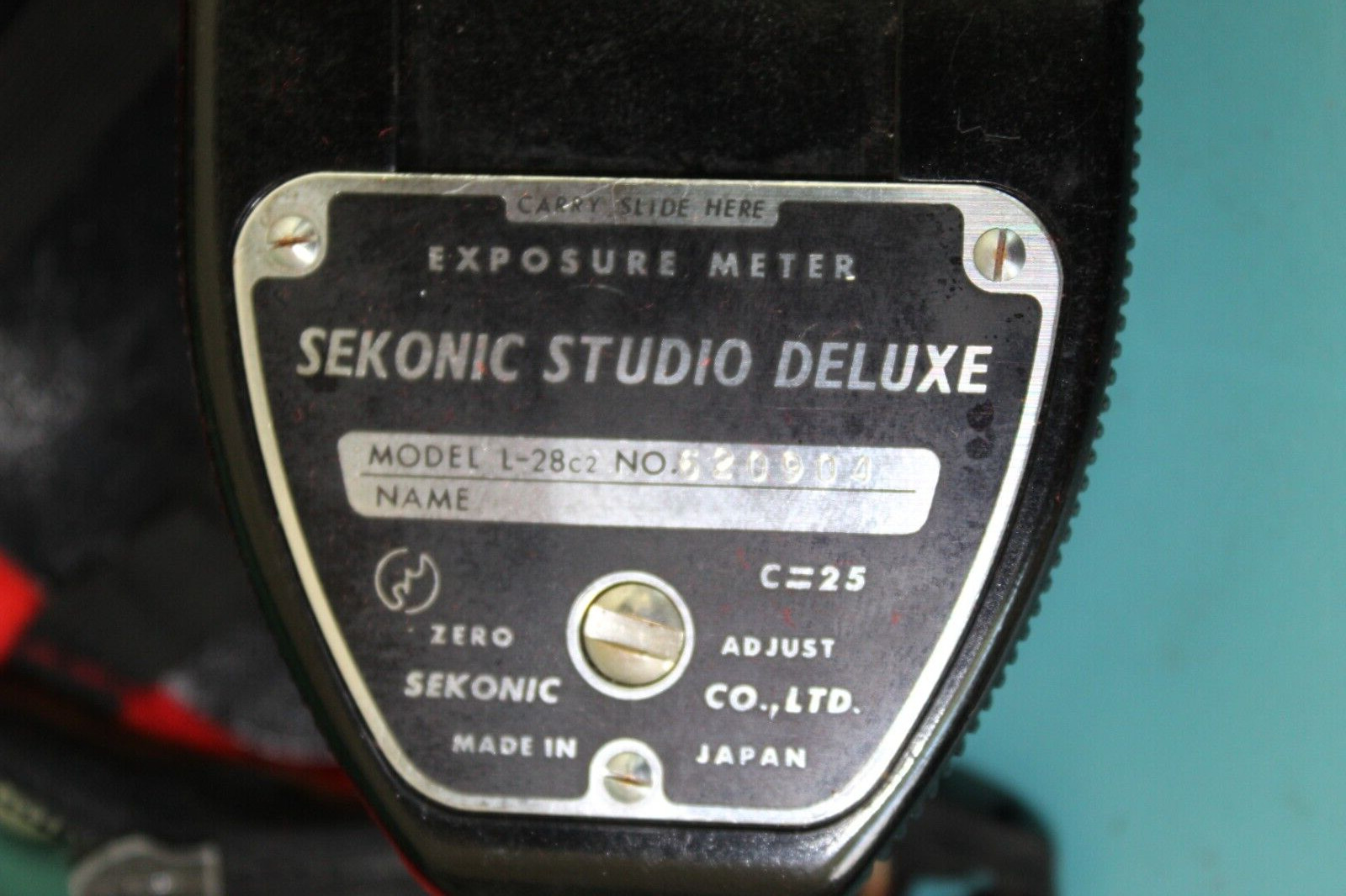 SEKONIC Studio Deluxe L-28 C2 Light Exposure Meter + Slide + Case 620904 1970’s?