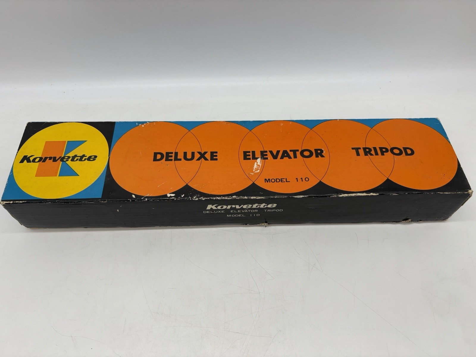 NOS Vintage Korvette Deluxe Elevator Tripod #110 Elevating Camera Photography