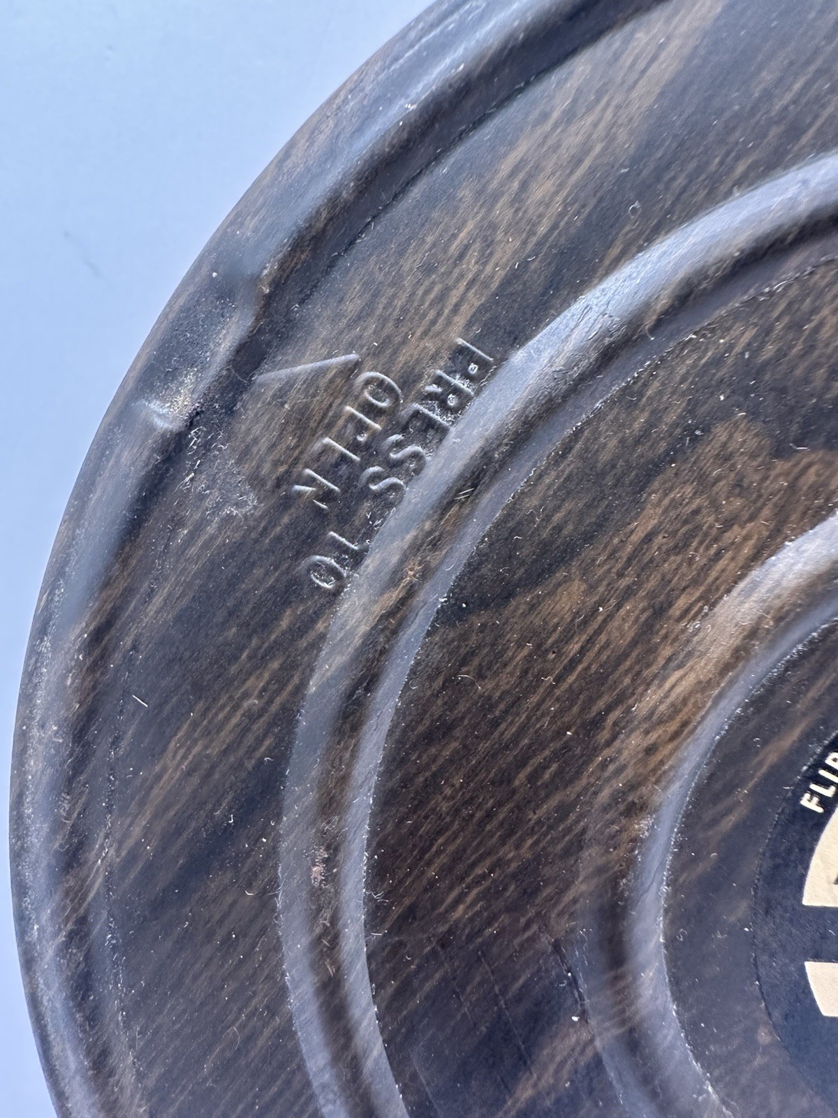 Vintage Harwood Empty 8mm Film Reel Can Faux Wood Flip Top Dual Take Up