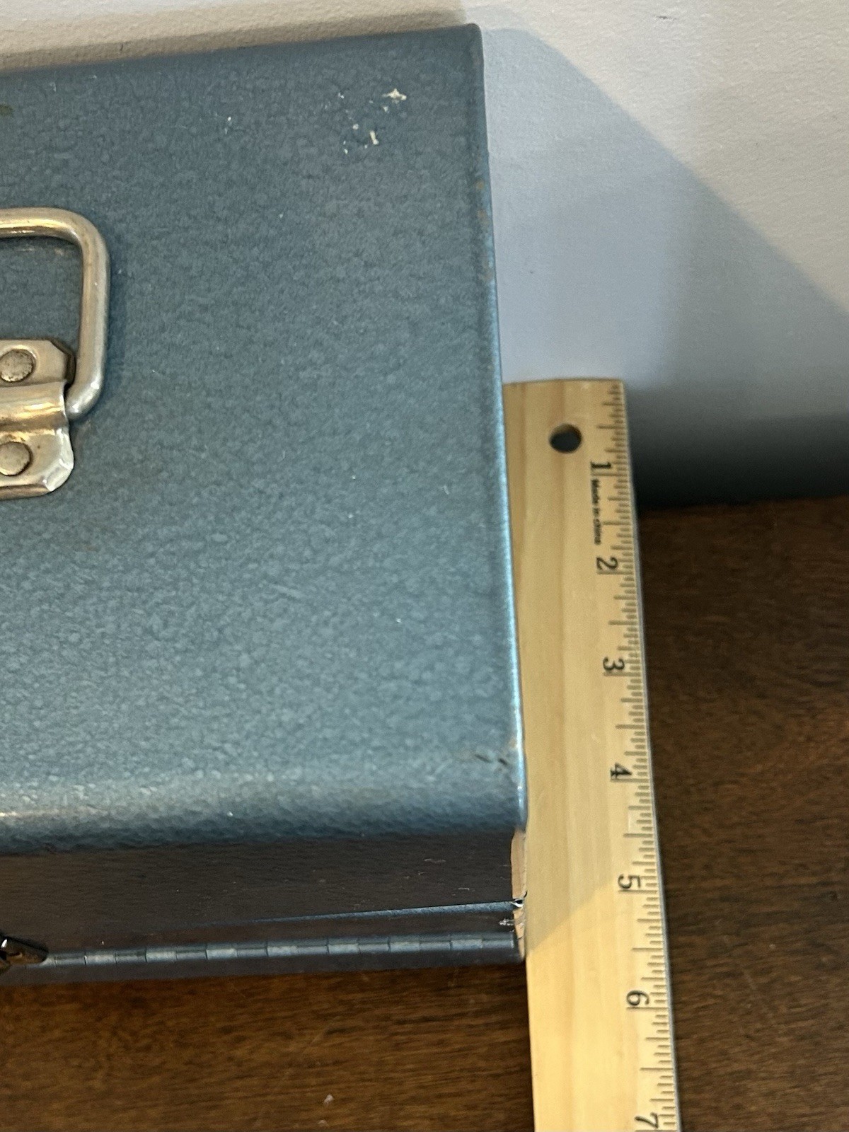 Vintage Logan Super 8mm Film Blue Metal Storage Box Case Holds 12 Reel Slots GUC