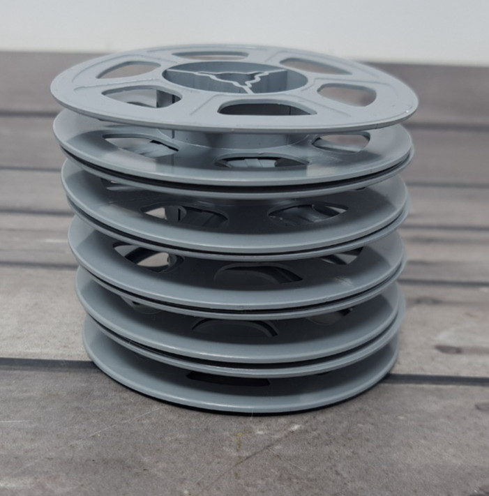 Lot 5 Vintage Kodak 3″ 8mm Movie Film Reels Gray Tenite Made in USA