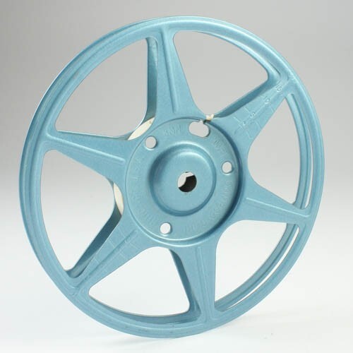 Comco Corp Blue Metal 8mm Film Reel – 5″ in 200 Feet – Vintage