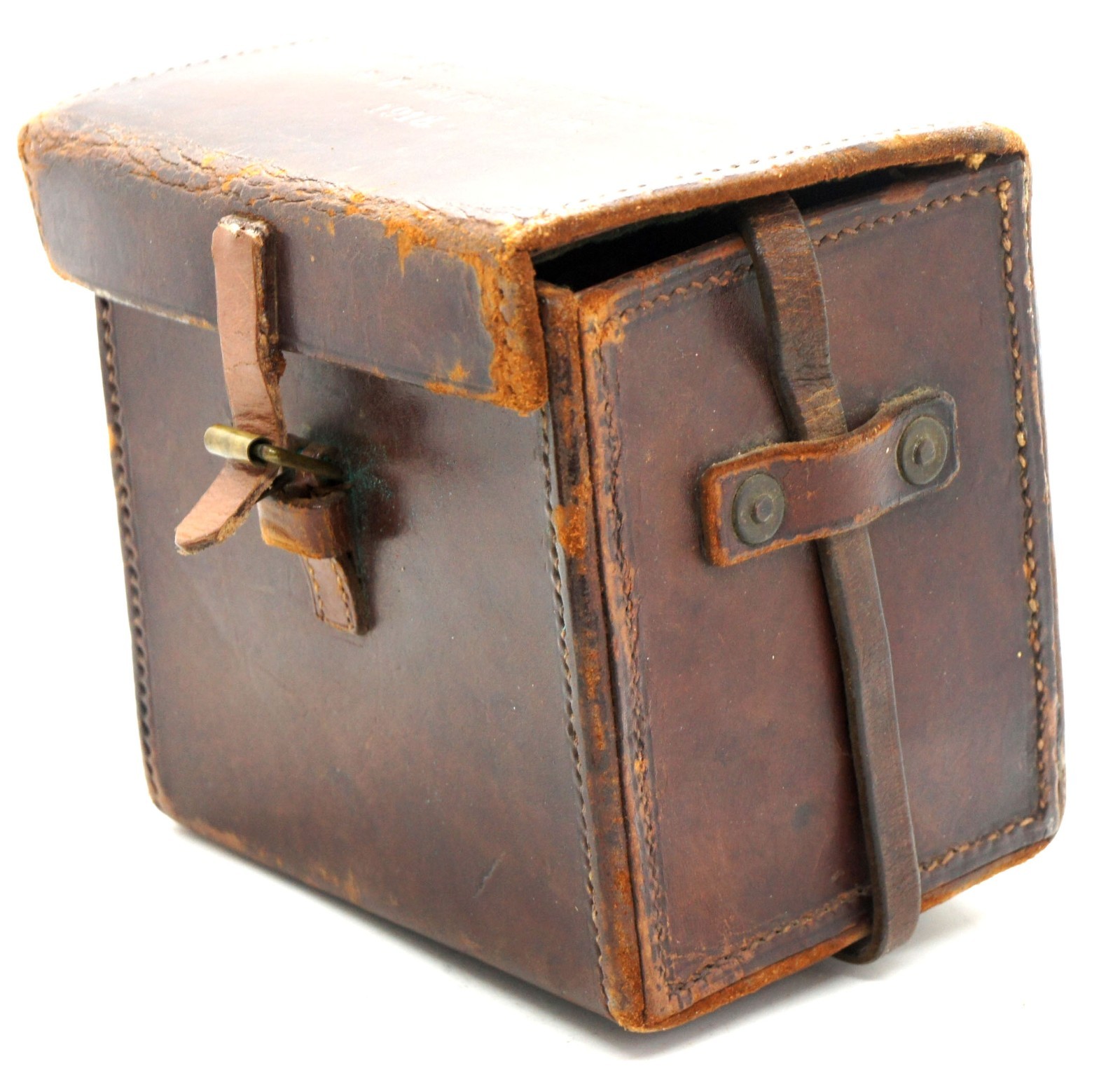 Solid LEATHER CASE VINTAGE 6×9 cm CAMERA or other Made by Watson & Son 1918