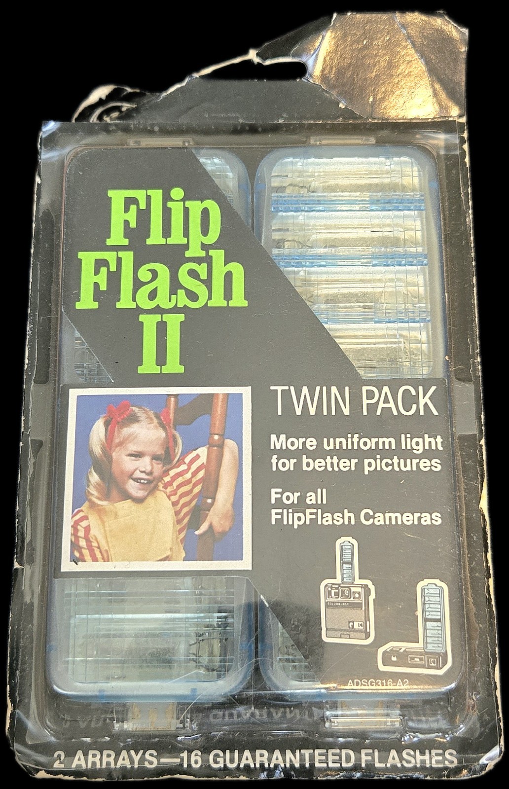 Vtg. GE General Electric Flip Flash II Camera Flash Bulbs Set new flash bar 8 ct