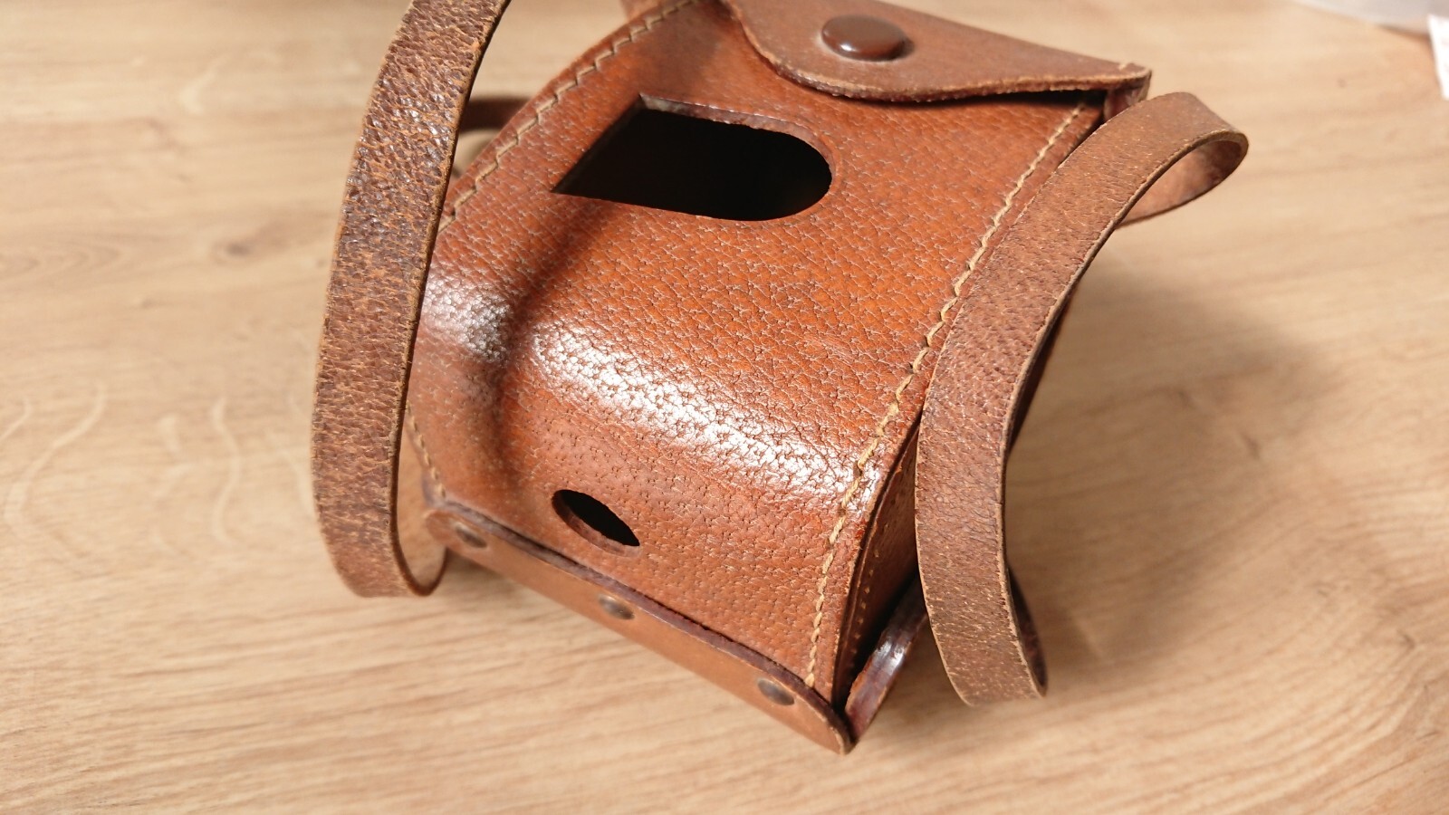 Brown Leather Case Cover for MOM Fotobox Foto Box Hungarian 6×6 cm Film Camera