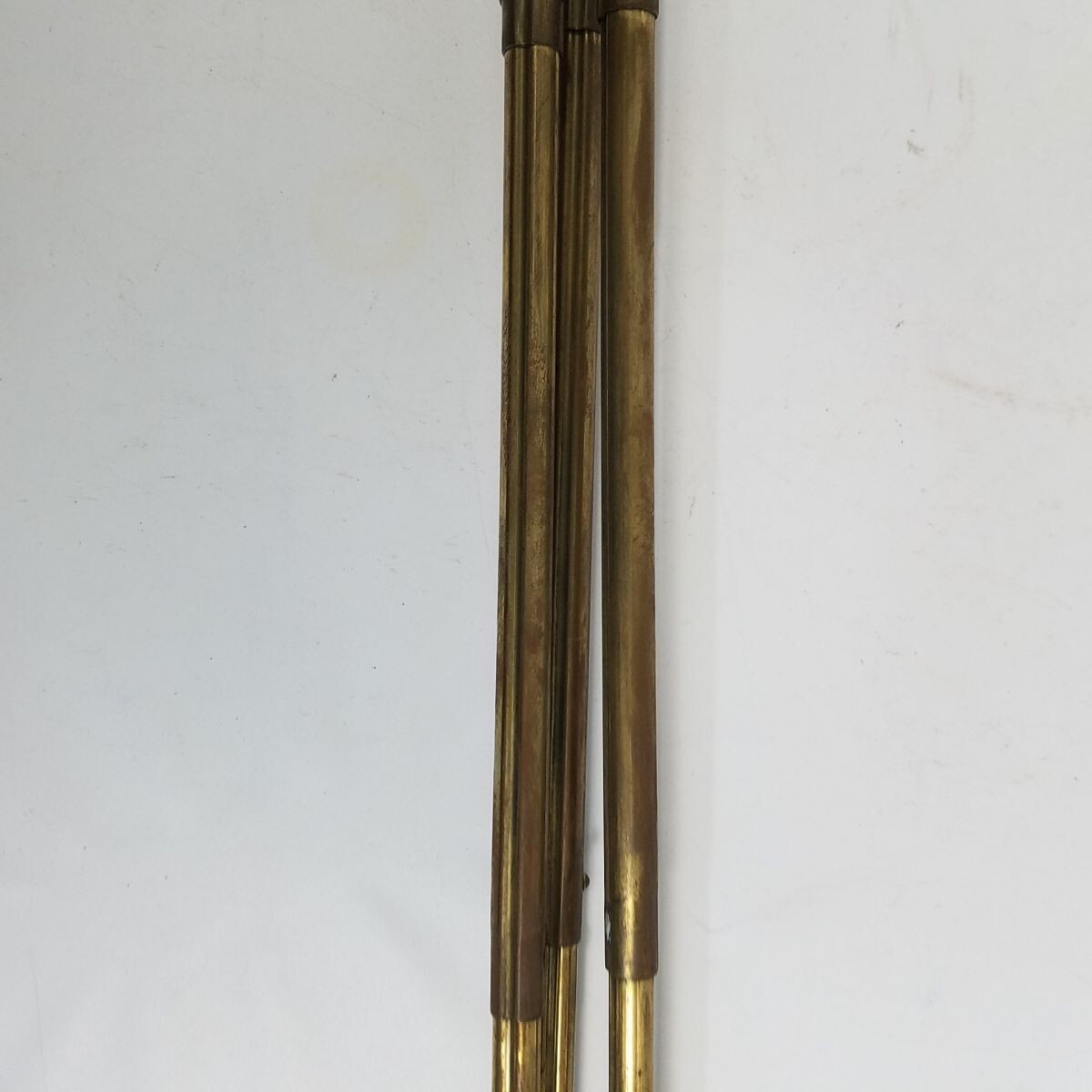 Vintage Ising Telescoping Brass Leg Tripod Original Case Germany 47″ 6 Section