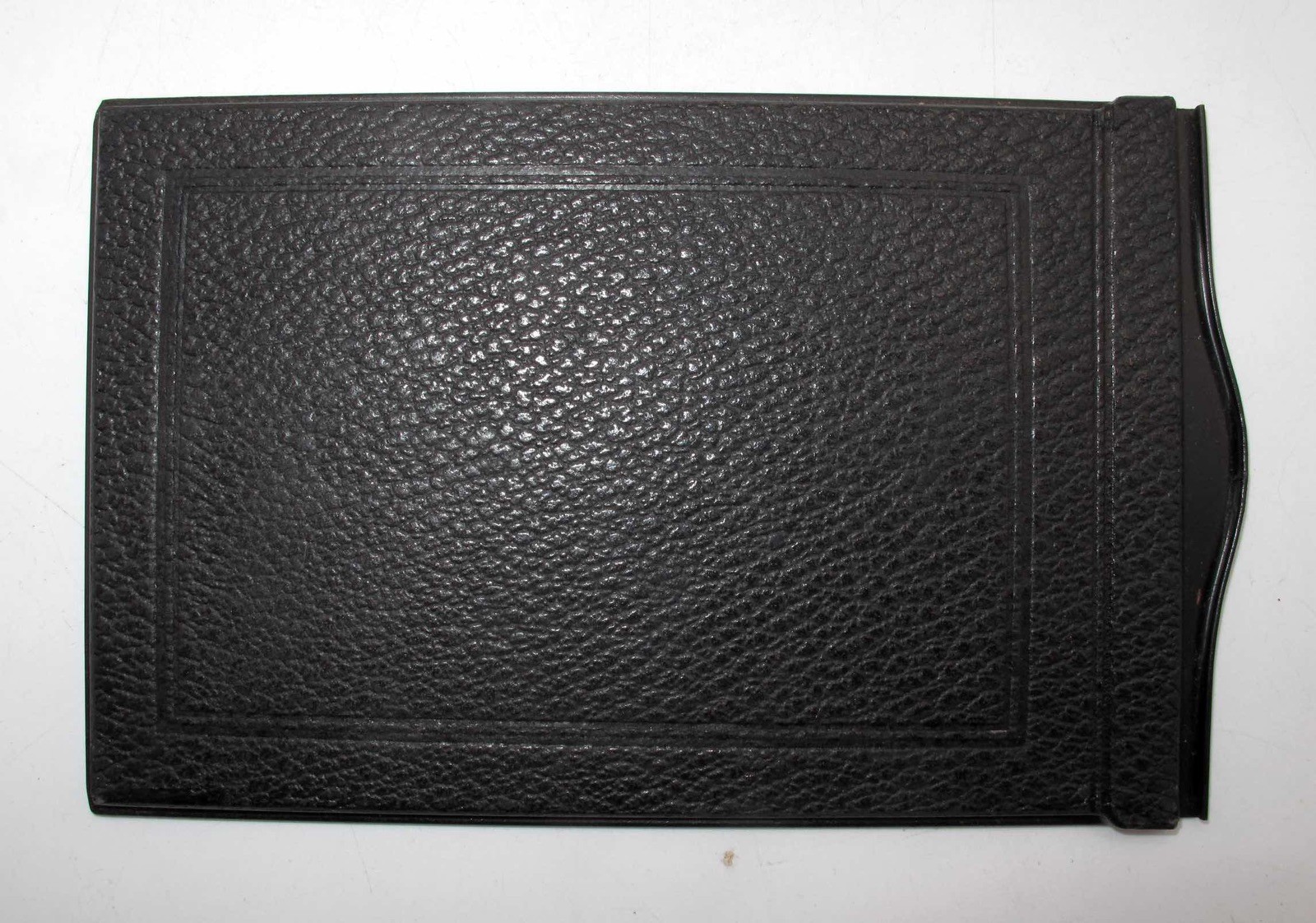 *VINTAGE* 3-4×5 METAL FILM HOLDERS w/LEATHER BACKING IN ACCORDIAN POUCH CASE