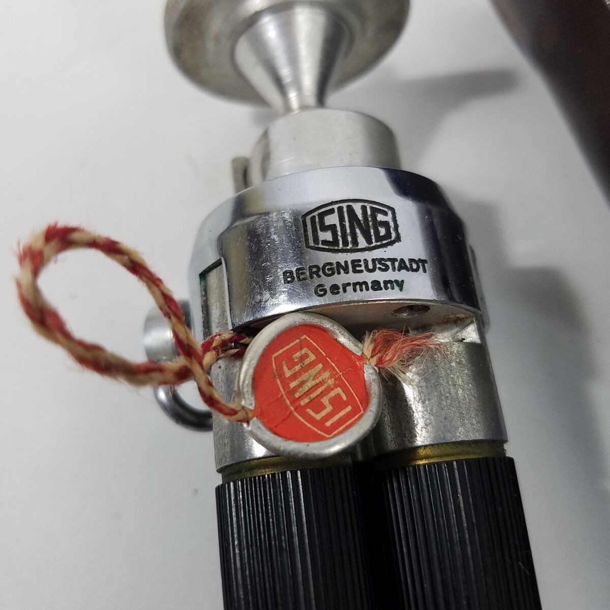 Vintage Ising Telescoping Brass Leg Tripod Original Case Germany 47″ 6 Section