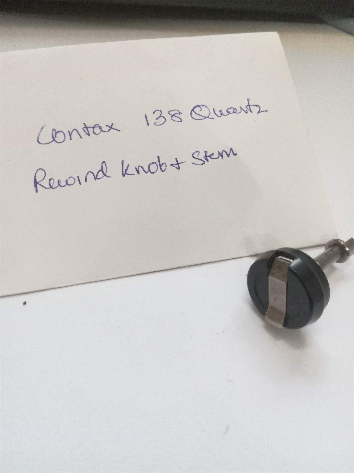 Contax 138 Quartz Rewind Knob W Stem/ Shaft Original Used Spare Part