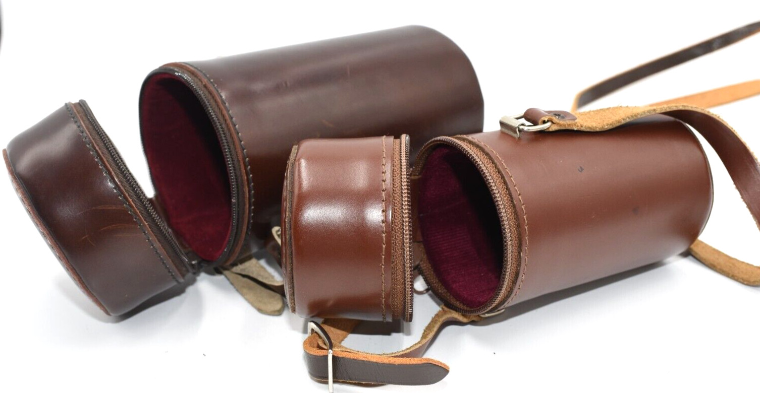 Leitz Lens and Accessory Bags. Rockleigh NJ Vintage #5 and #12 size