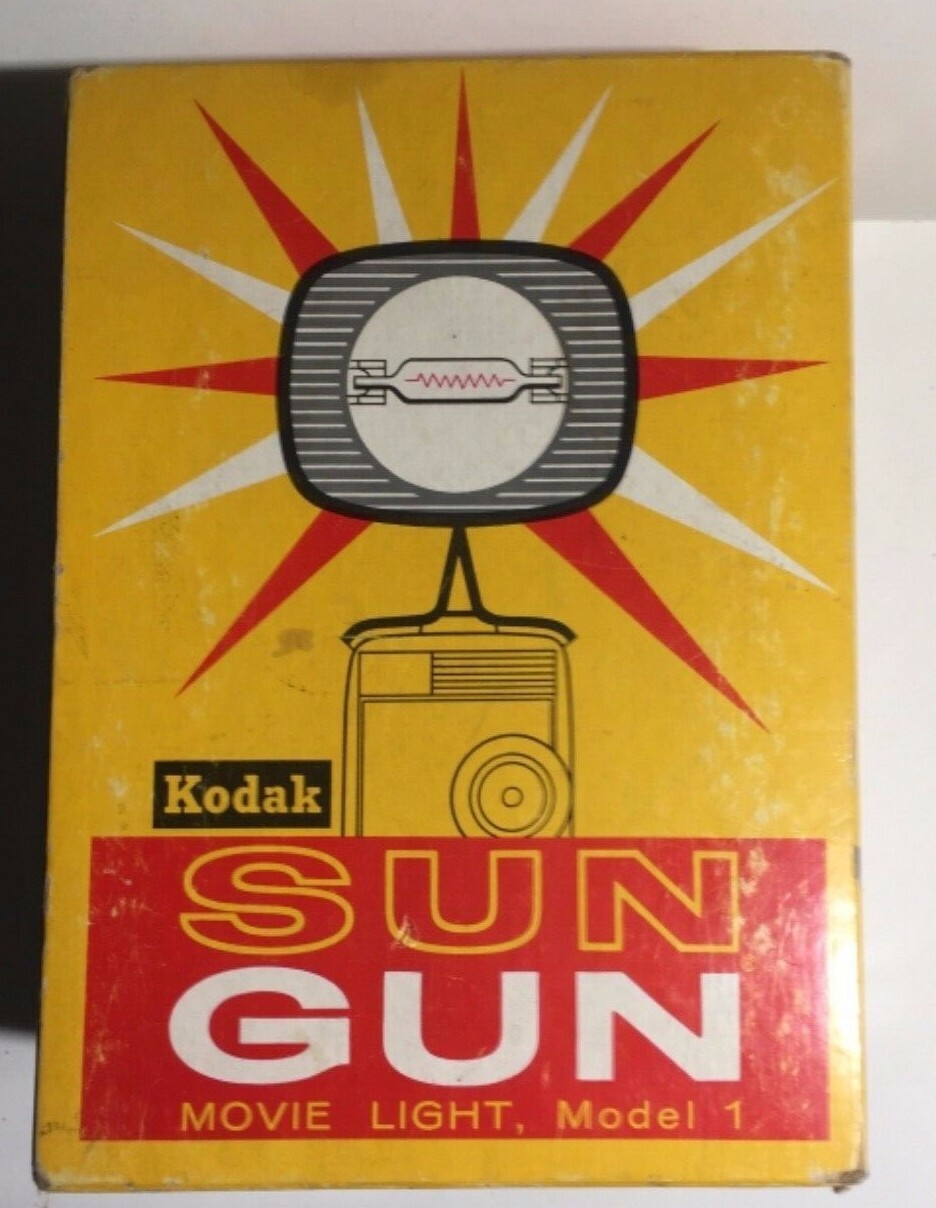 Vintage KODAK Sun Gun Movie Light-Model 2 New Bulb Tested – WORKS GREAT!