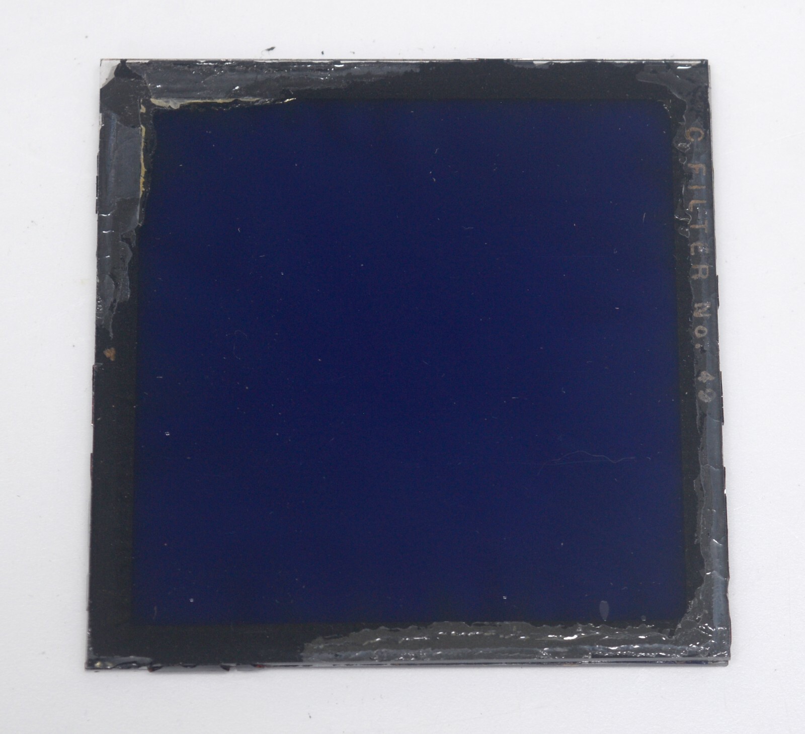 Kodak C #49 BLUE 3in/7.6cm Glass Square Wratten Filter Vintage Photo Accessory