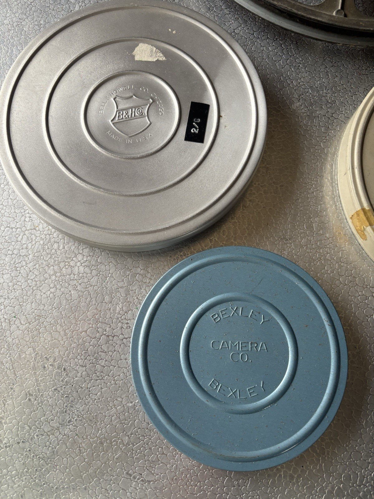 Vintage Reel Film Canister LOT of 7 Eastern Kodak Co. Bell Howell Super 8