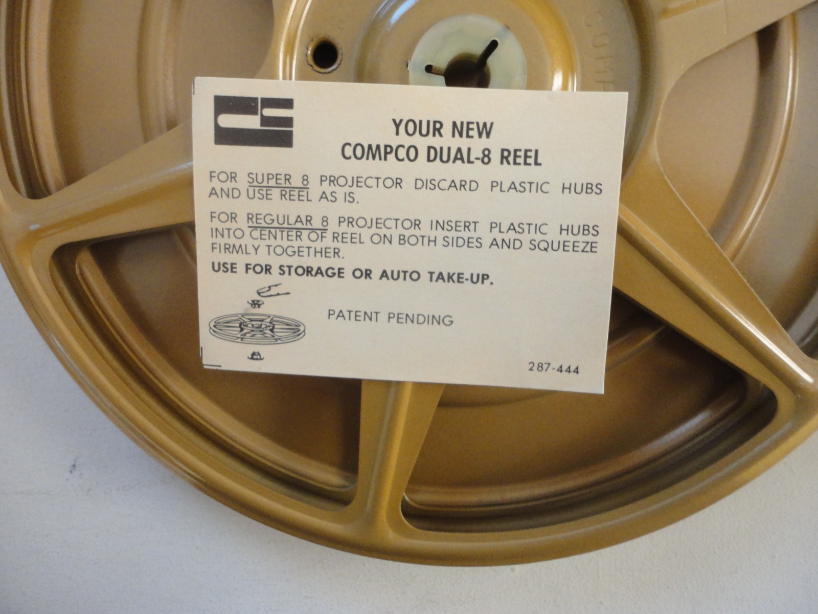 4 New Old Stock Compco Super 8 Dual 8 MM Movie Reel Hubs Storage Cases Chicago