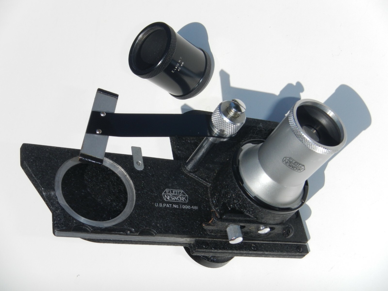 E. LEITZ NEW YORK FULDY FocoSlide w/ LGCOO 5x Magnifier & 45mm Extension Tube