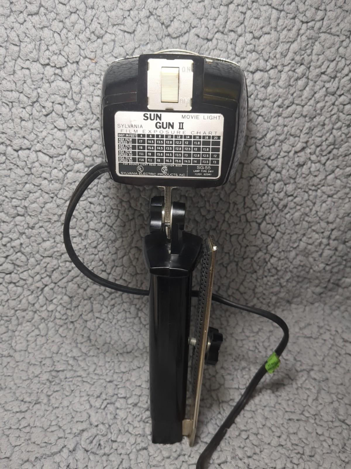 Vintage Sylvania Sun Gun II Movie Light SG-55 Lamp Light