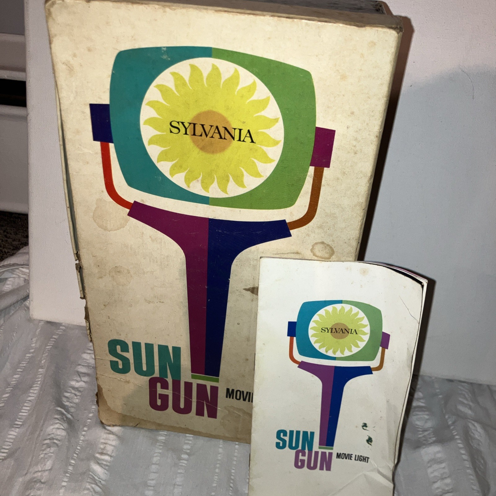 Vintage Sylvania Sun Gun Movie Light SG-1 Handheld Video Camera Lamp 120V Tested