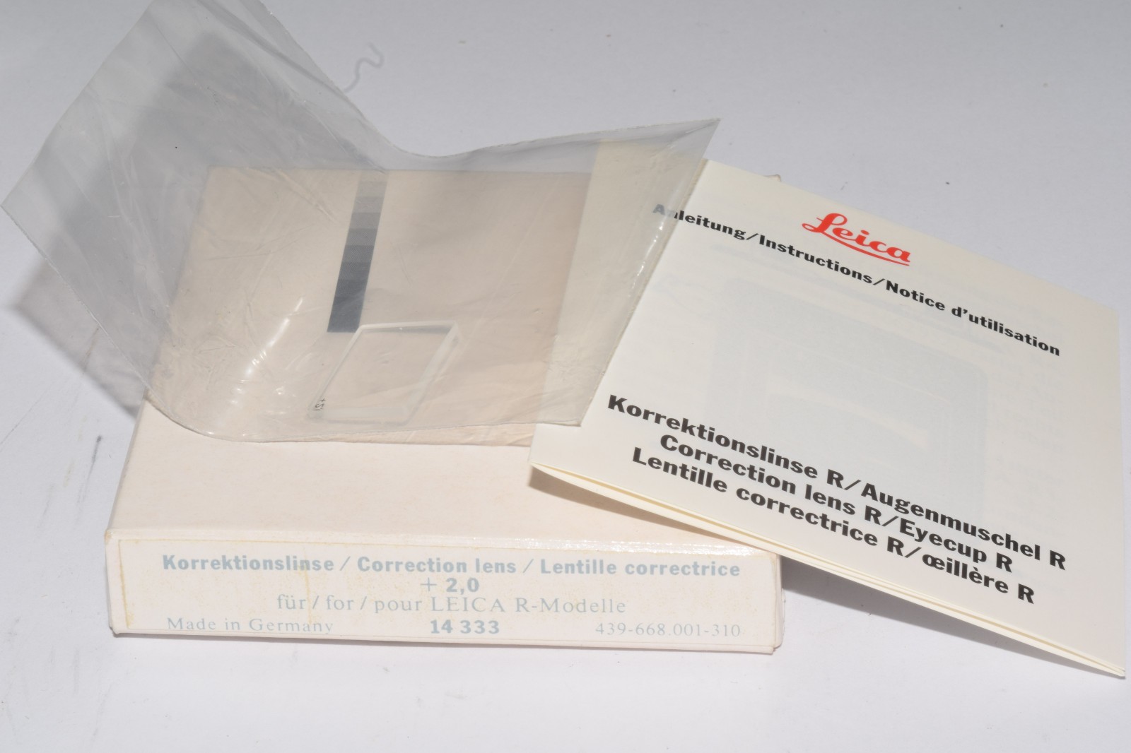 Leitz Leica R Correction Lens Eye Correction Lens +2.0 No. 14333