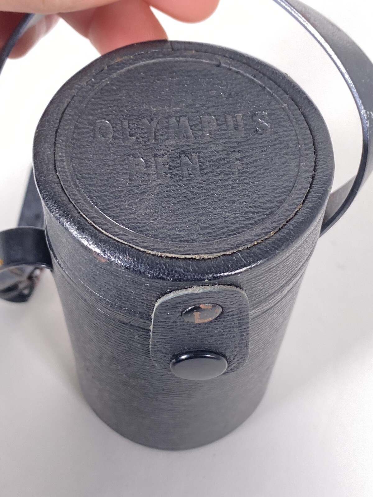 OEM Olympus Pen F leather lens Hard case for 100mm f3.5 Auto-T Half Frame Lens