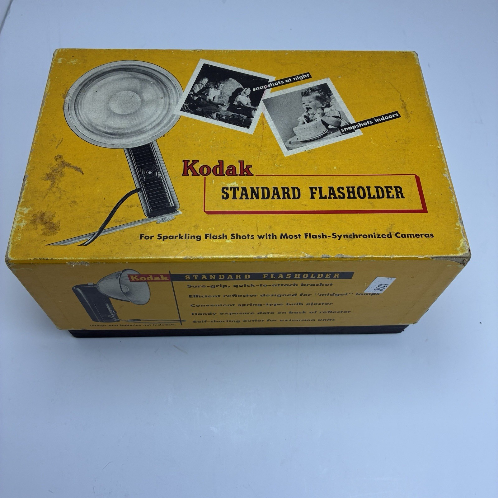 Vintage Kodak Standard Flasholder Lumaclad Reflector Box Camera Flash Kit