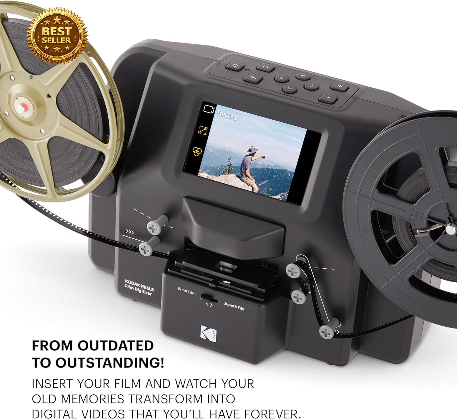 8mm Super 8 Film Digitizer Converter Scanner 5” Screen MP4 SD Card