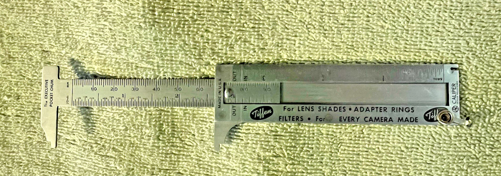 Tiffen measurer for lens shades, adapter rings,filters etc…